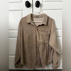corduroy button up size s/m